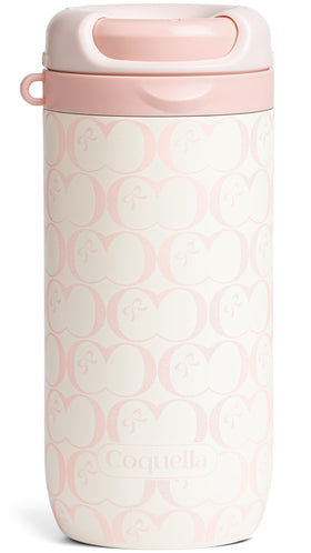 Coquella 15 oz insulated stainless steel body keeps drinks cold or warm.