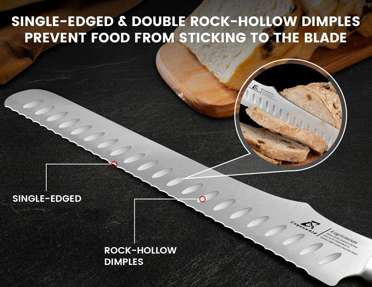 CoquusAid knife handles large fruits and turkey with ease.