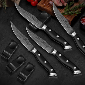 CoquusAid gift-ready set with six knives and spoon rests.