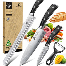 CoquusAid chef knife with razor edge for effortless chopping.