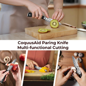 CoquusAid Paring Knife health-conscious blade height reduces staining risk