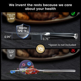 CoquusAid full-tang, triple-rivet handle provides balanced grip during meals.