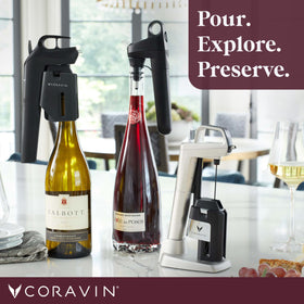 CORAVIN Aerator in action enriching aroma as wine pours