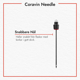 CORAVIN Needle Clearing Tool shown for easy maintenance after use.