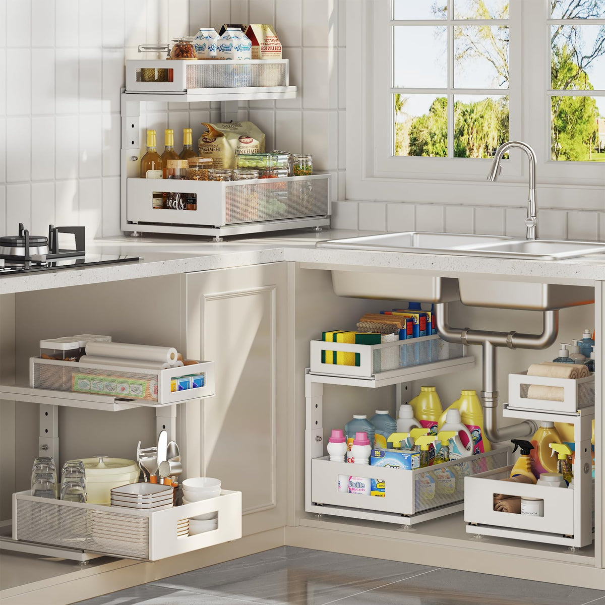 Corbyles compact system optimizes vertical space and reduces cabinet clutter