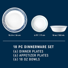 Corelle Acadia appetizer plates shown, versatile for starters and casual meals.