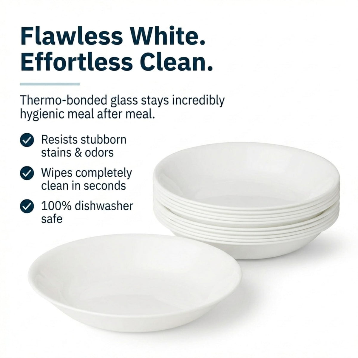 Corelle bowls microwave- and oven-safe close-up for versatile reheating and serving.