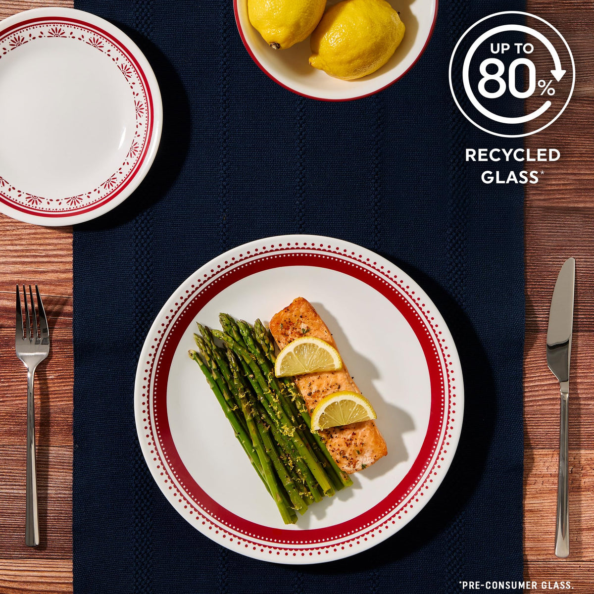 Corelle Everyday Sadie demonstrates ultra-stackable, lightweight dinnerware for compact storage.