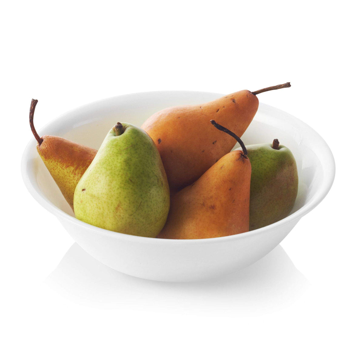 Corelle Livingware 2-Quart Serving Bowl, Winter Frost White, side view, ideal for salads.