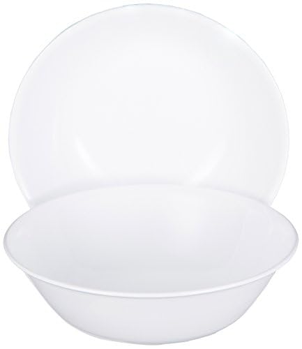 Corelle Livingware Winter Frost White bowl dishwasher safe for easy cleanup.