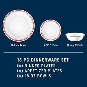 Corelle Logan stackable design saves kitchen storage space