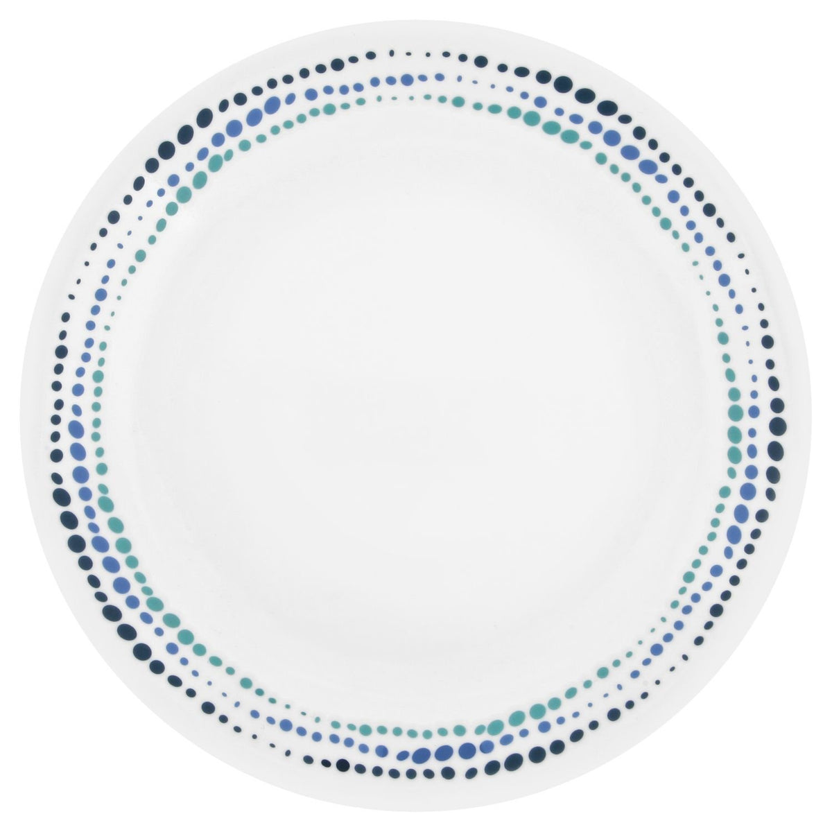 Corelle Ocean Blues 8.5 inch lunch plate; durable Vitrelle glass for everyday meals