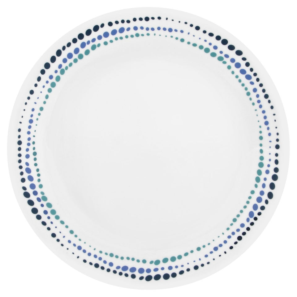 Corelle Ocean Blues dinner plate, durable and easy to clean for everyday meals.