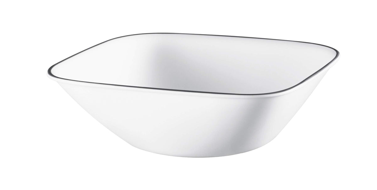 Corelle Timber Shadows dining setting pairs with contemporary table decor.