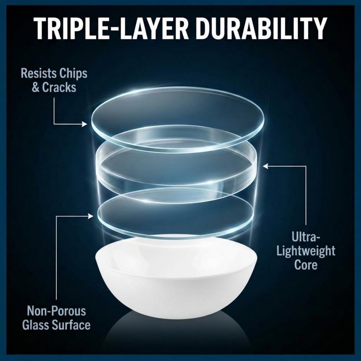 Corelle Versa Bowl easy-clean surface ideal for quick cleanup.