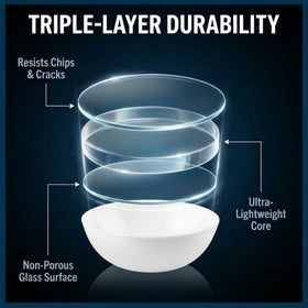 Corelle Versa Bowl easy-clean surface ideal for quick cleanup.