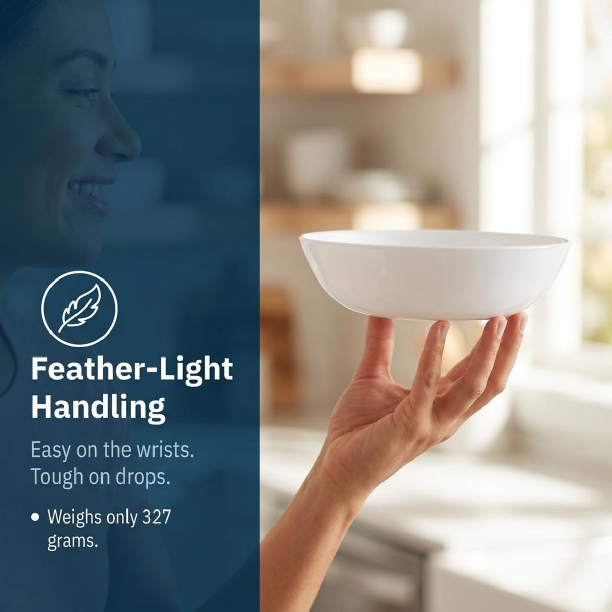 Corelle Versa Bowl microwave and dishwasher-safe convenience.