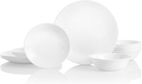Corelle Vitrelle 18-piece set with dinner plates, lightweight and durable for everyday meals