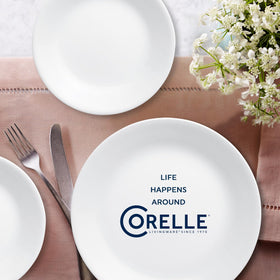 Corelle Vitrelle table setting in Winter Frost White, versatile for any occasion
