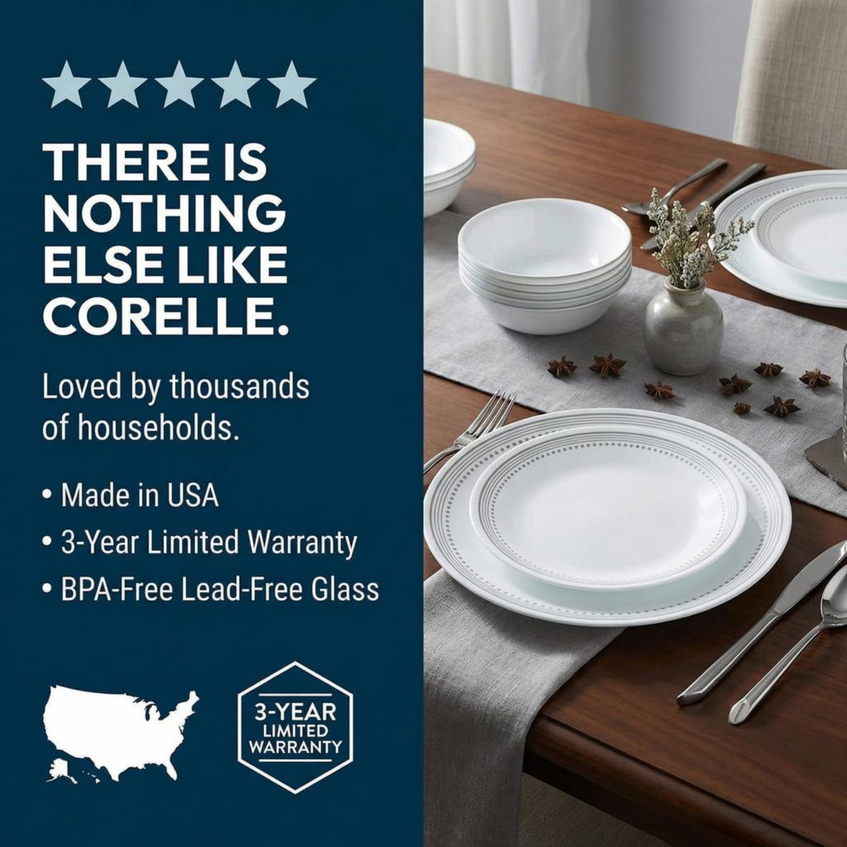 Corelle Vitrelle 18-oz bowls offer comfortable, microwave-ready serving.