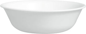 Corelle Vitrelle 18oz bowl front view in Winter Frost White for everyday soups