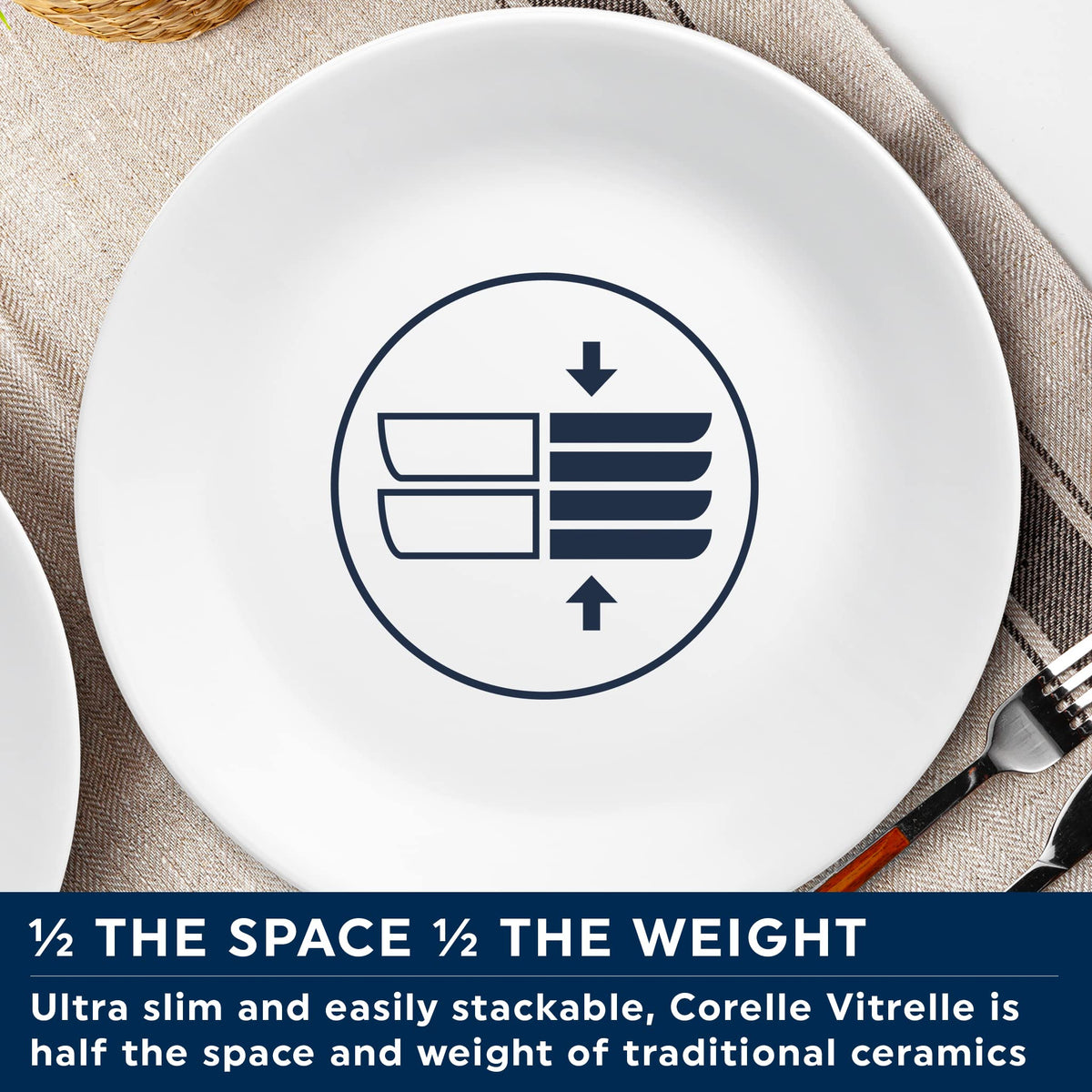 Corelle Vitrelle 18oz ramen bowl in Winter Frost White for cozy meals