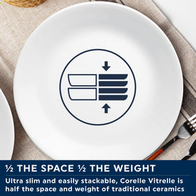 Corelle Vitrelle 18oz ramen bowl in Winter Frost White for cozy meals