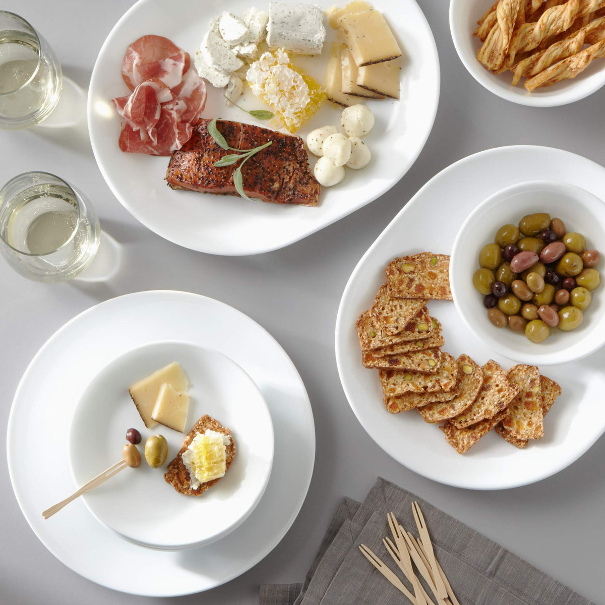 Corelle Vitrelle 18-ounce bowls ideal for soups and cereals.