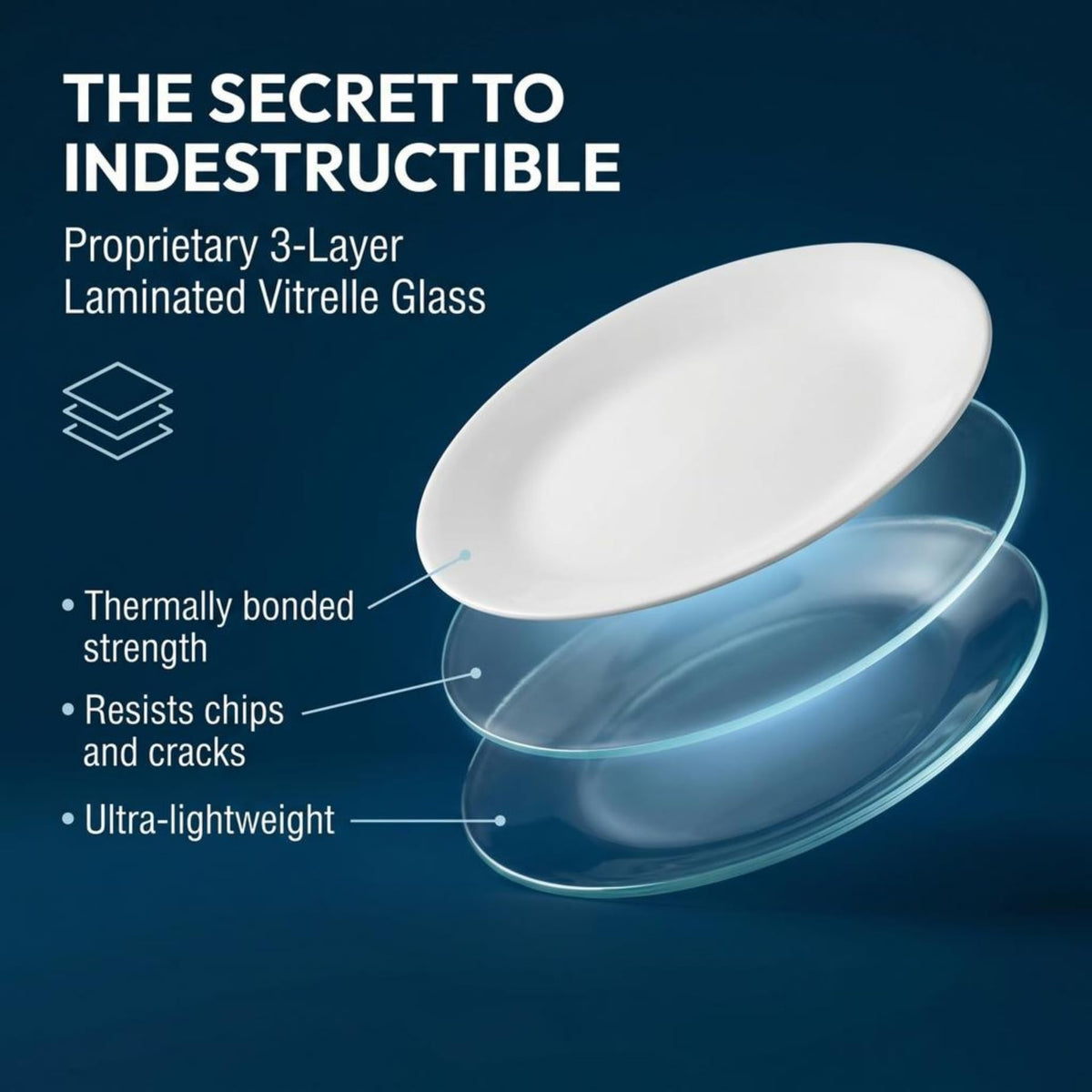 Corelle Vitrelle Winter Frost White design brightening casual dining.