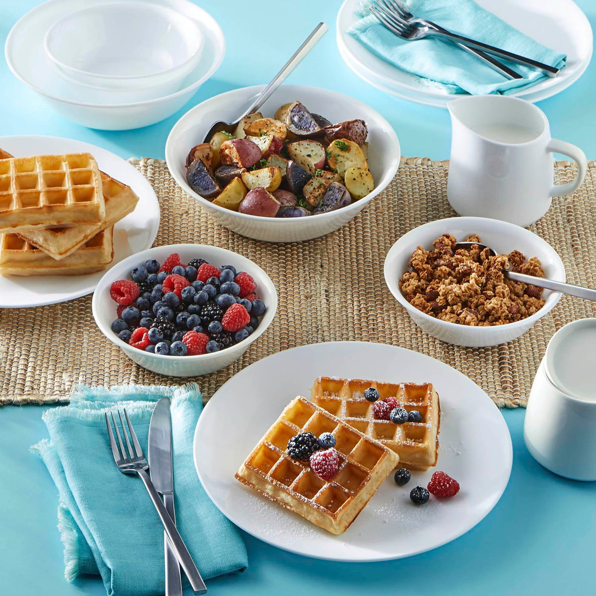 Corelle Vitrelle lightweight bowls demonstrate durability and easy handling.