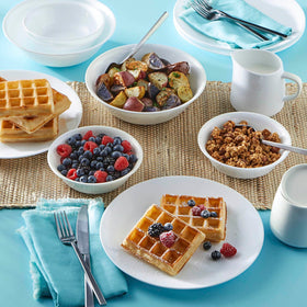Corelle Vitrelle lightweight bowls demonstrate durability and easy handling.