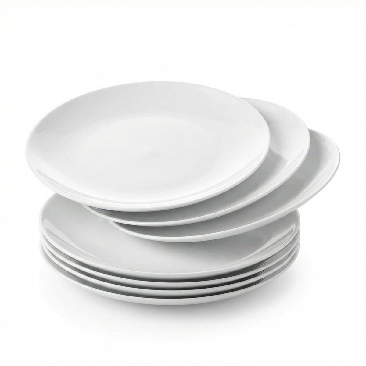 Corelle Vitrelle Winter Frost White salad plate front view, durable everyday dining