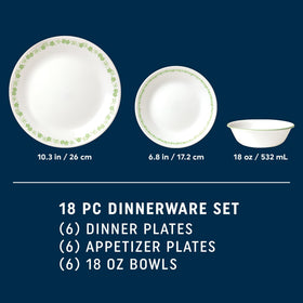 Corelle Vitrelle Spring Blossom Green appetizer plates versatile for starters