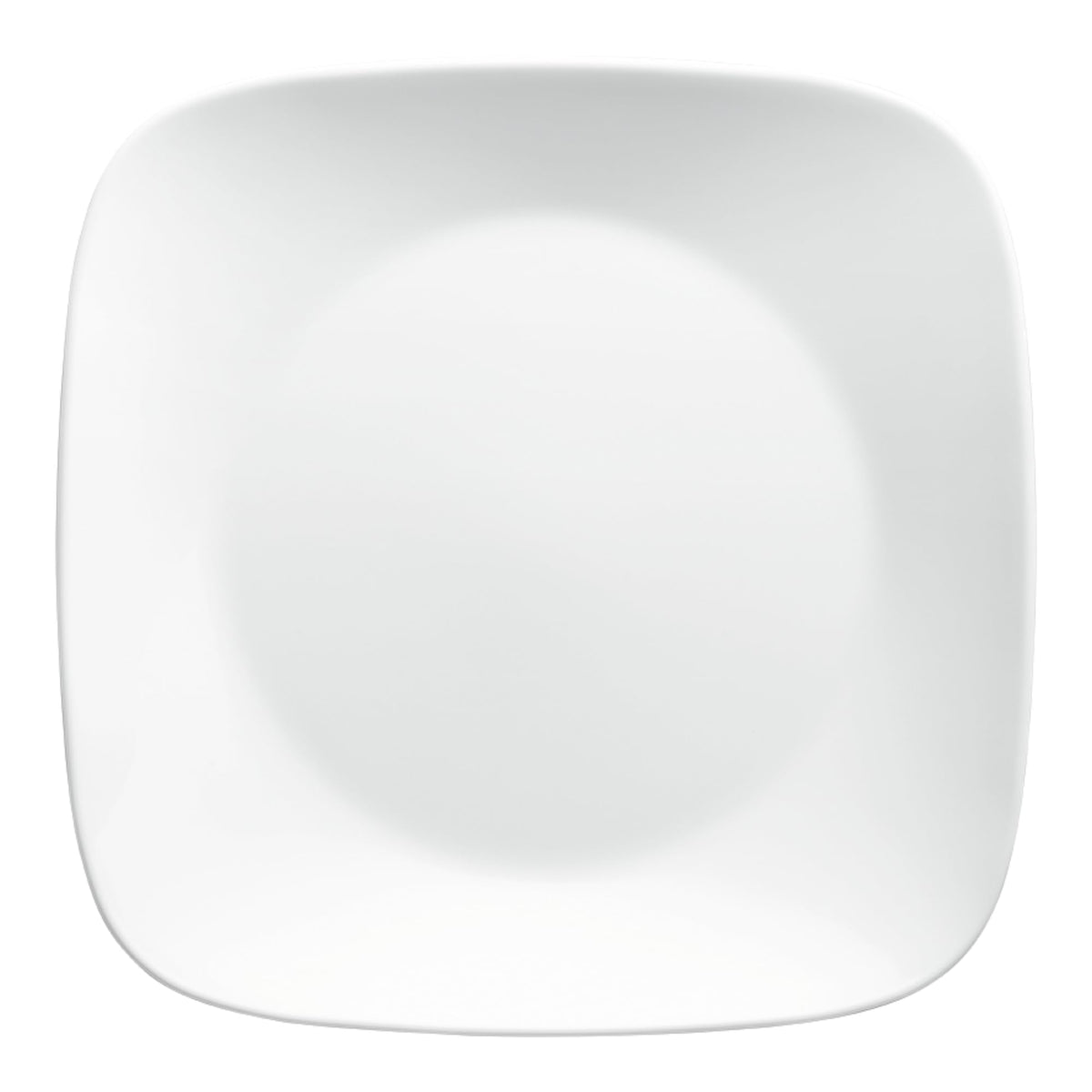 Corelle Vitrelle square plate demonstrating dishwasher-safe convenience for busy homes