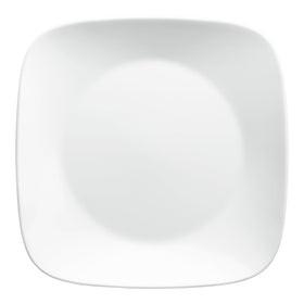 Corelle Vitrelle square plate demonstrating dishwasher-safe convenience for busy homes