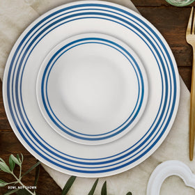 Corelle Vitrelle stackable dinnerware, saves cabinet space.