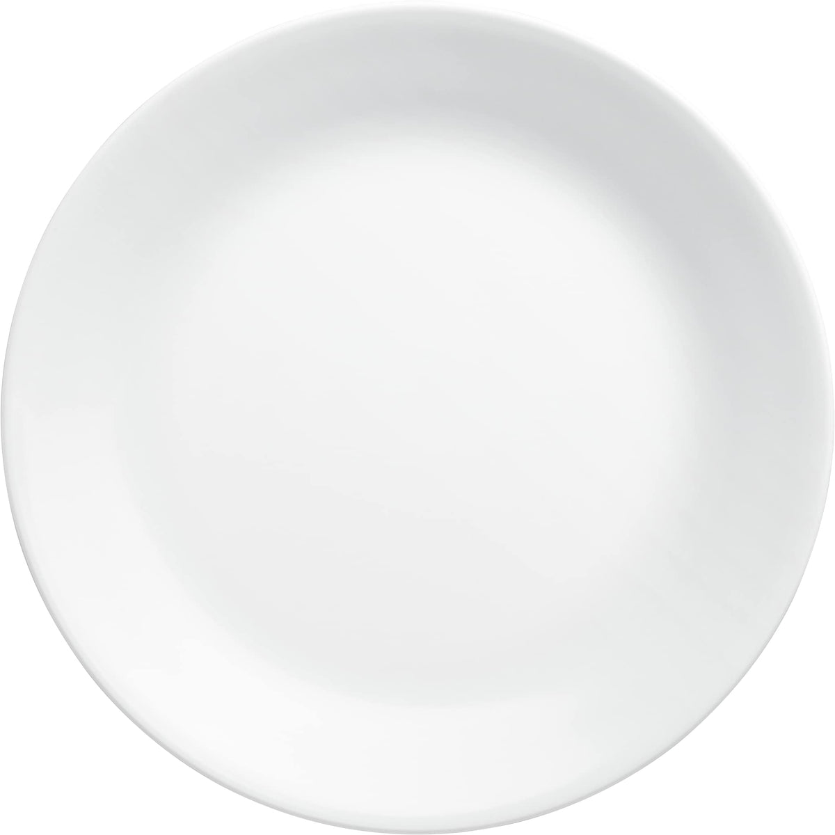 Corelle Vitrelle Winter Frost White plate close-up showing a durable surface for everyday meals