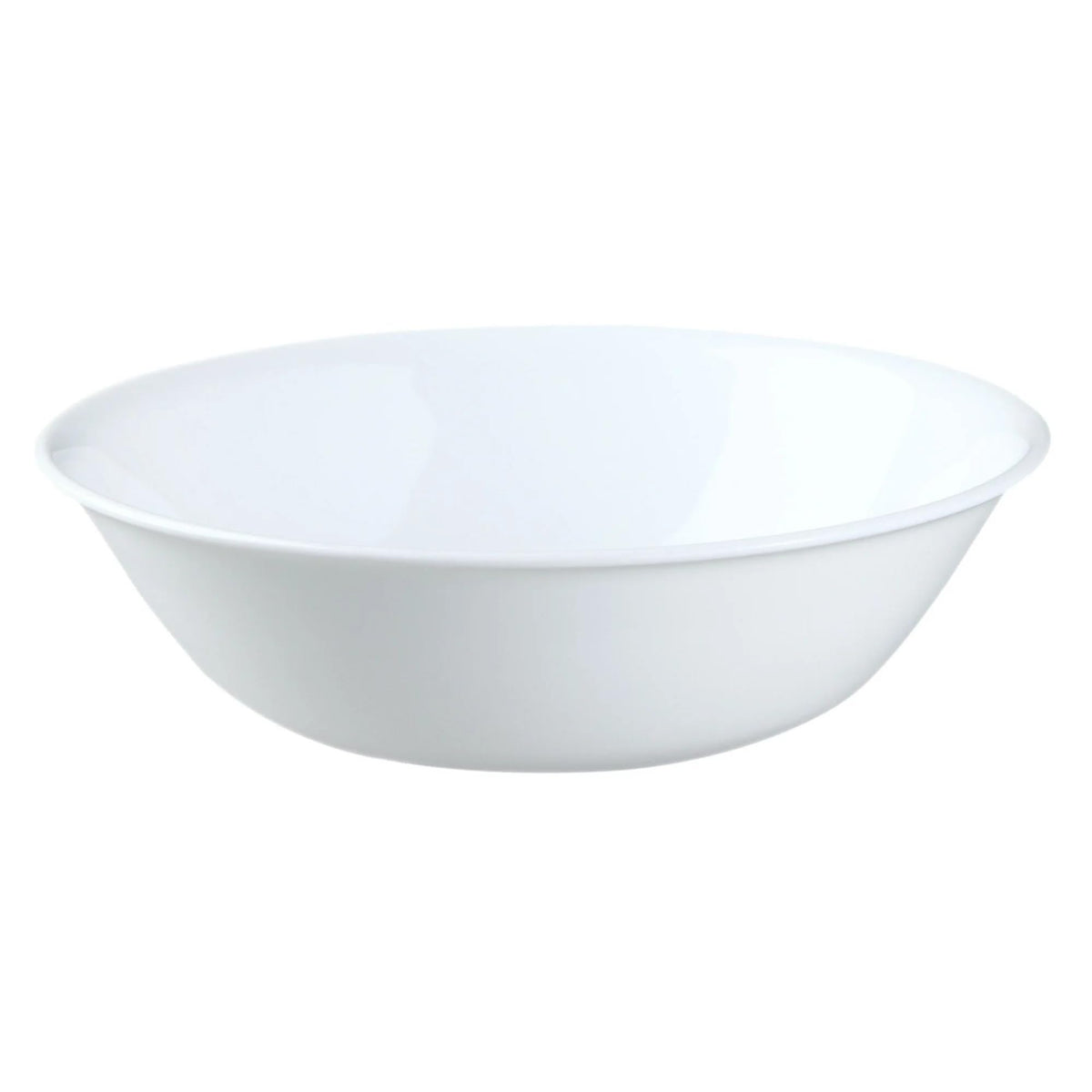 Corelle Winter Frost bowls stacked for compact storage and easy access