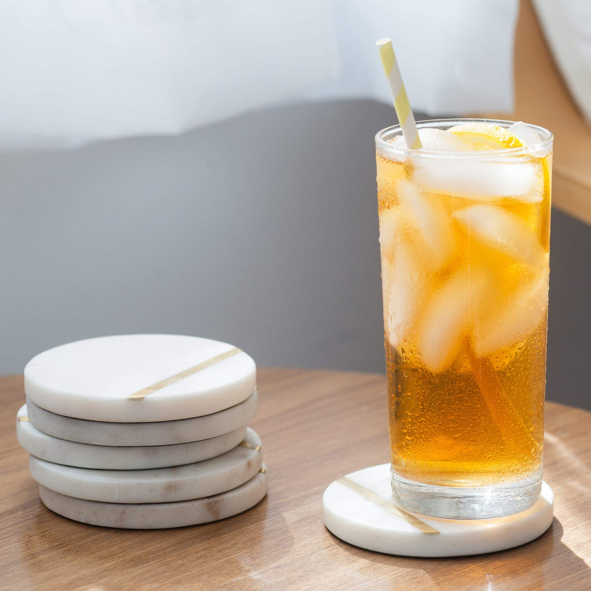 Cork & Mill coaster with protective soft backing protects surfaces.
