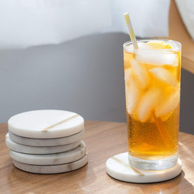Cork & Mill coaster with protective soft backing protects surfaces.