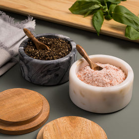 Cork & Mill 4-inch wide bowls designed for easy pinch or scoop.