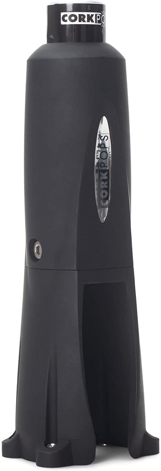 Cork Pops Legacy button-activation showcases effortless wine opening with one push.