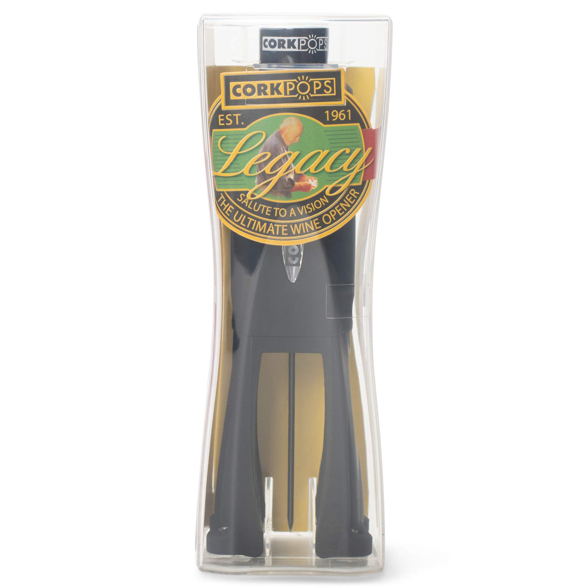 Cork Pops Legacy replaceable cartridge opens about 60 bottles.