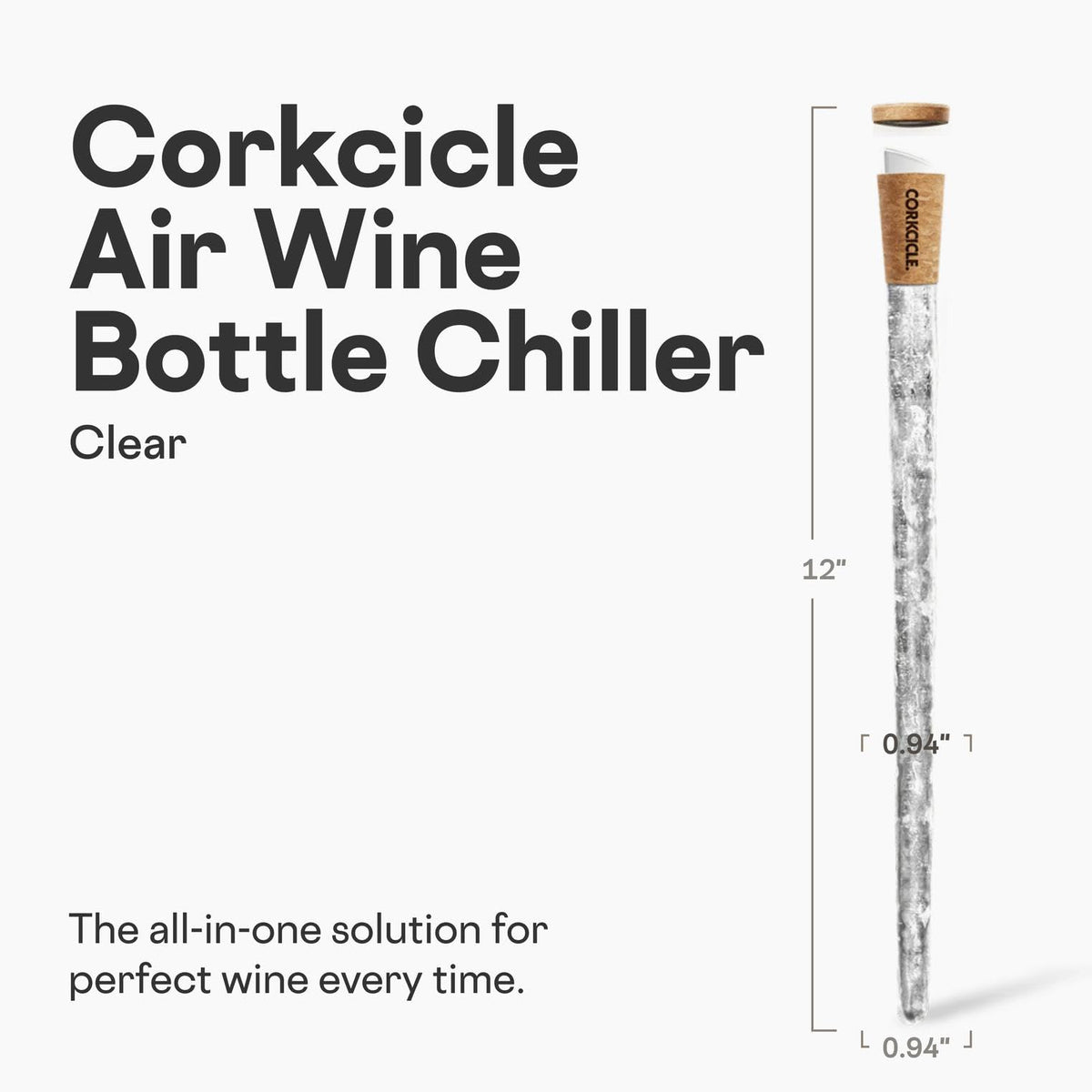 Corkcicle Air Bottle Chiller with Pour-Through Aerator enhances aroma and flavor