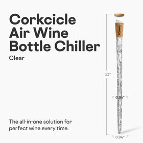 Corkcicle Air Bottle Chiller with Pour-Through Aerator enhances aroma and flavor