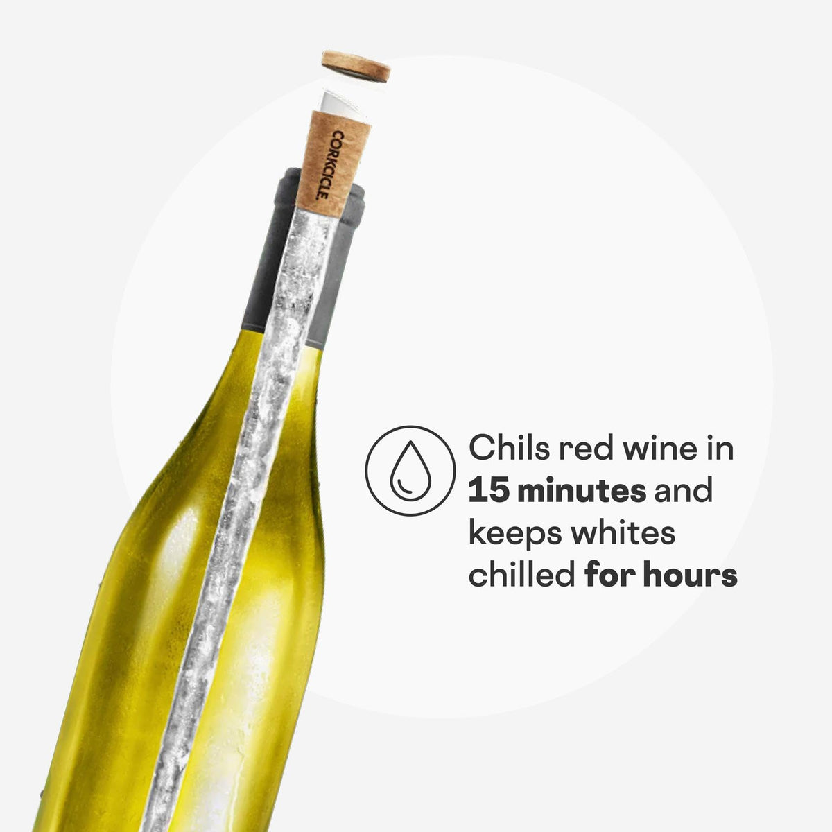 Corkcicle Air Wine Chiller for reds, easy insert and chill