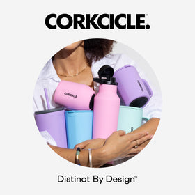 Corkcicle stemless 12oz tumbler with triple-insulation preserves temperature.