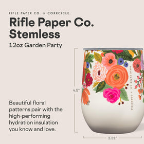 Corkcicle Stemless 12oz tumbler with flat sides for a secure, comfortable grip.