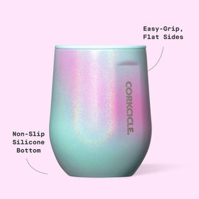 Non-slip base keeps Corkcicle tumbler steady on surfaces.