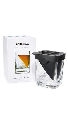 Corkcicle Whiskey Wedge silicone ice mold in action keeps drinks cool and pristine